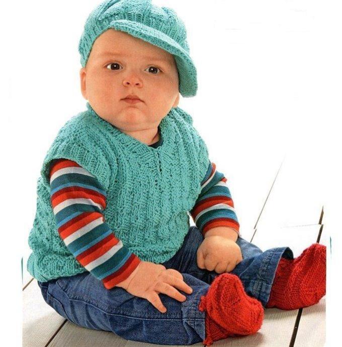 Как связать жилет для мальчика 6 месяцев спицами: схема, описание