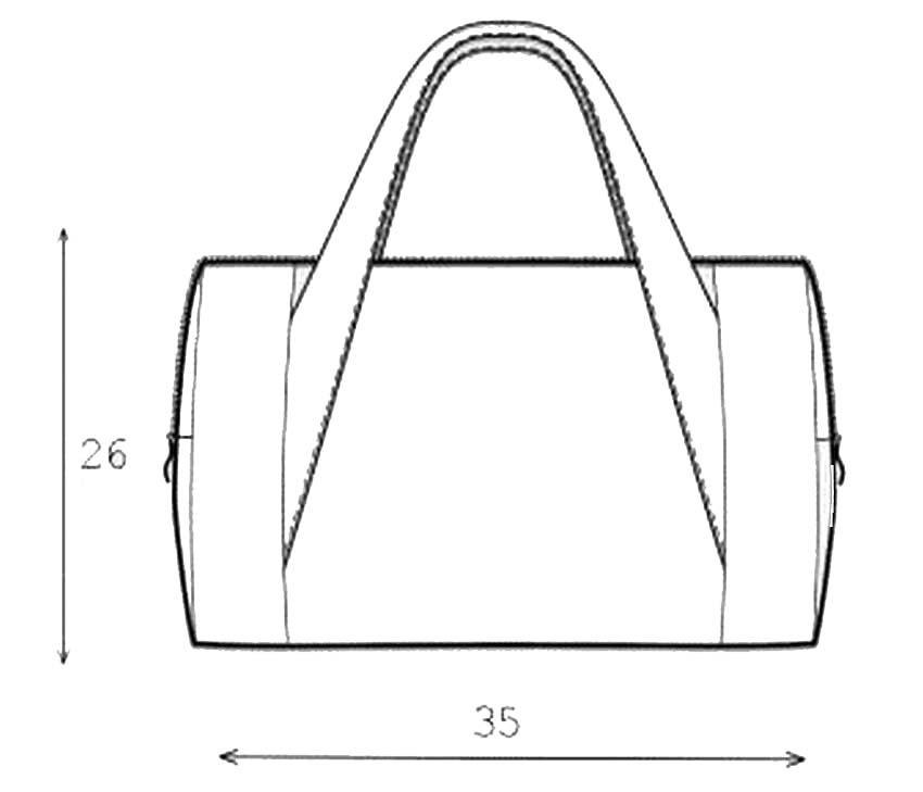 схема сумки - бочонка из джинсовой ткани