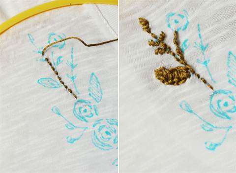 Как сделать вышивку на одежде по схемам