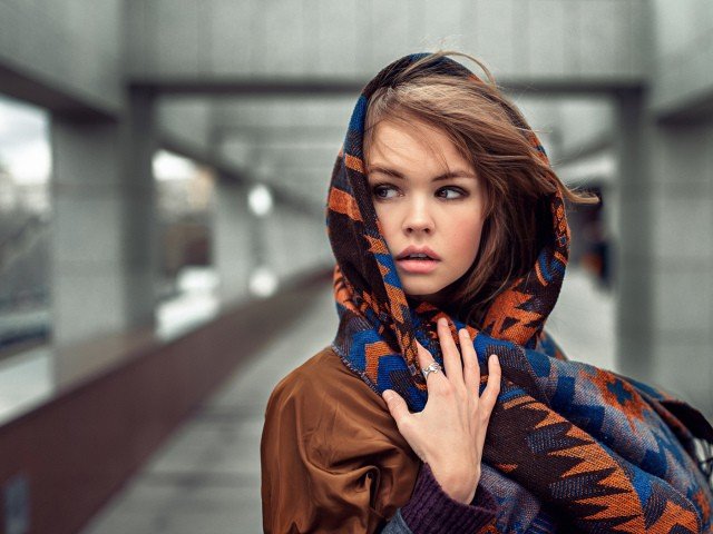 шарф-платок цветной