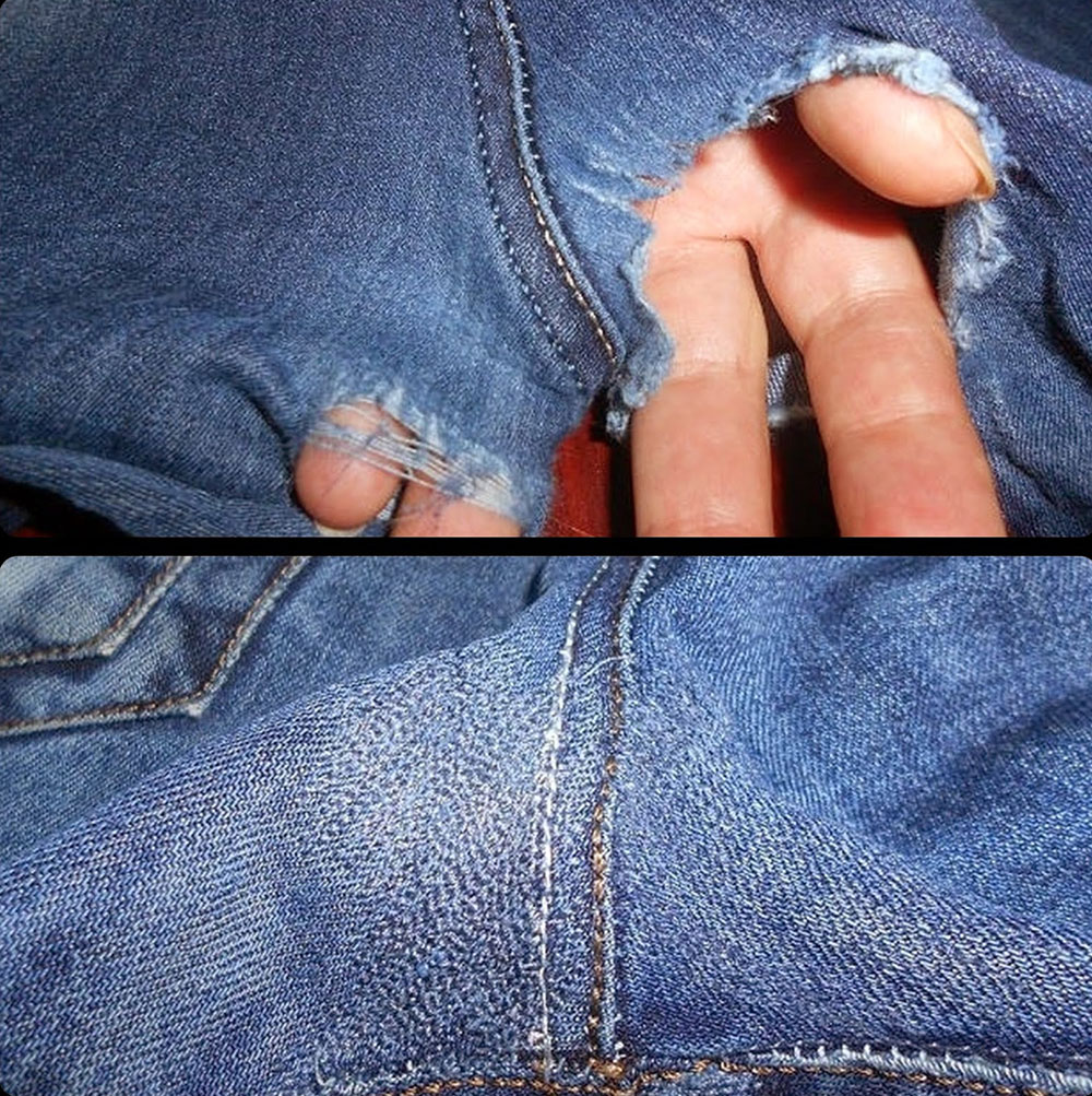 Заплатка на джинсы между ног: как заштопать джинсы между ног вручную