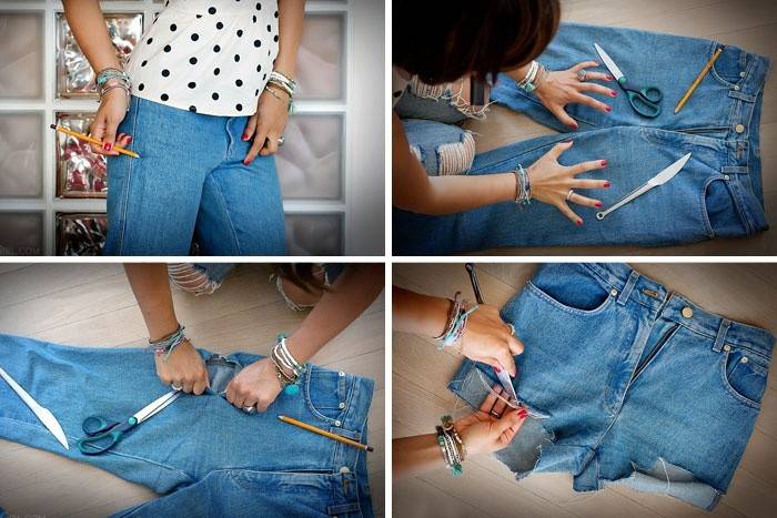 Своими руками делаем шорты из джинсов