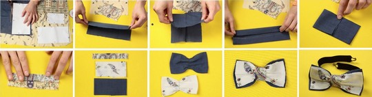 Как сделать галстук-бабочку быстро и без сложностей и как изготовить необычный аксессуар разными способами