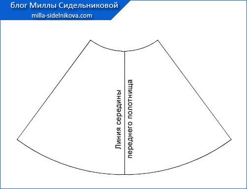 Методика кроя и пошива юбки-колокола любого размера