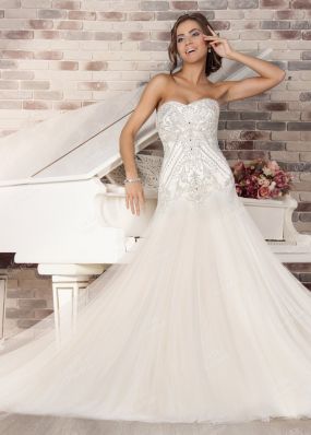 Свадебное платье-русалка с декольте MJ170 o