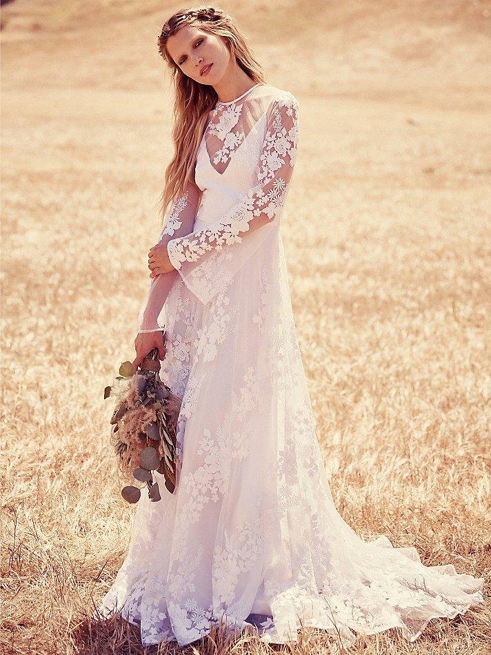 свадебное платье в стиле бохо фото