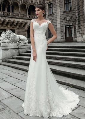 Свадебное платье с вышивкой SOL022