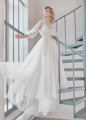 Фатиновое свадебное платье ZTB004