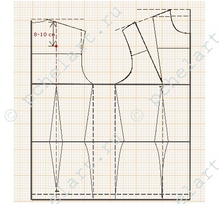 Построение выкройки-основы платья