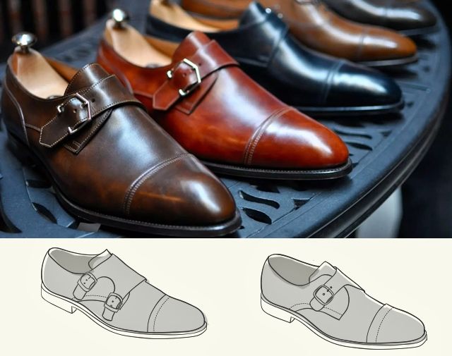 Все виды классической мужской обуви - Монки