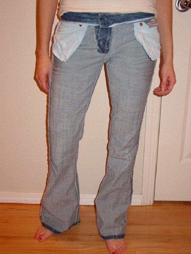 Ушиваем джинсы: шаг 1