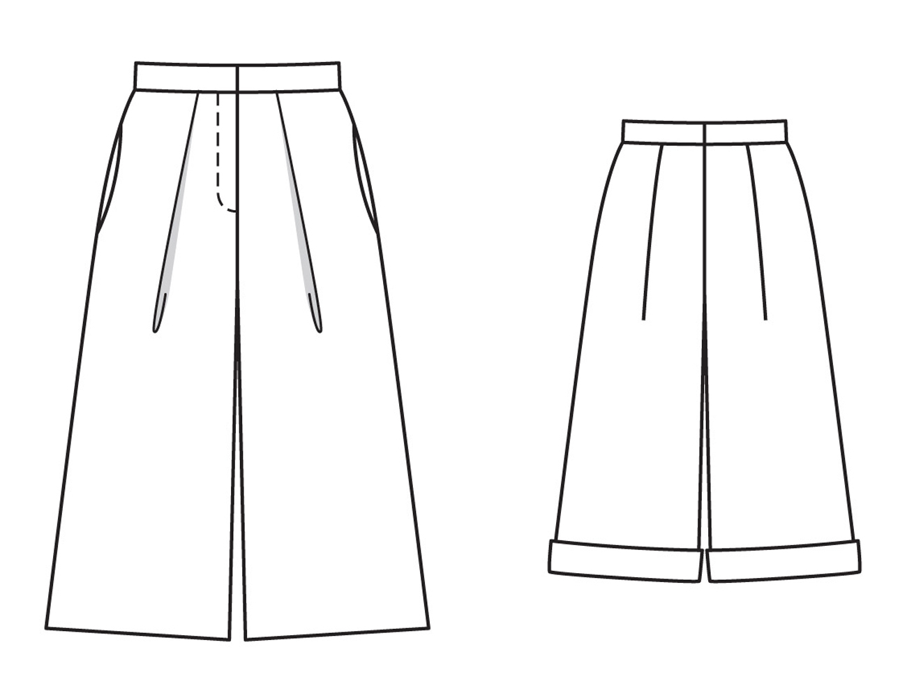 Как сшить юбку-брюки со складками: модели, выкройки, фото