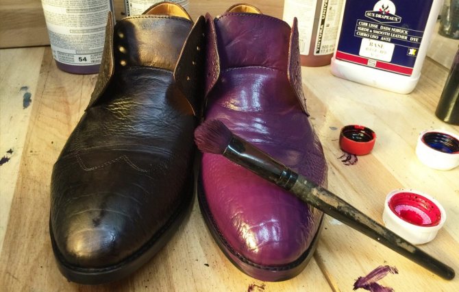 Как покрасить обувь из нубука
