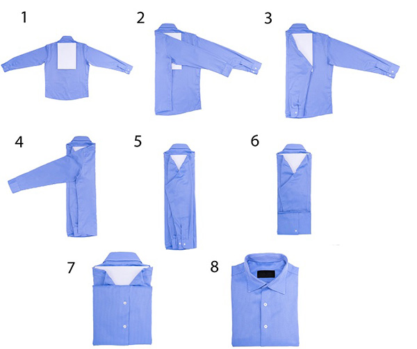 Как сложить рубашку правильно, чтобы она не помялась в сумке, чемодане или шкафу