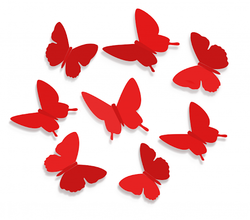 Трафарет бабочки для аппликации - шаблон, фото
