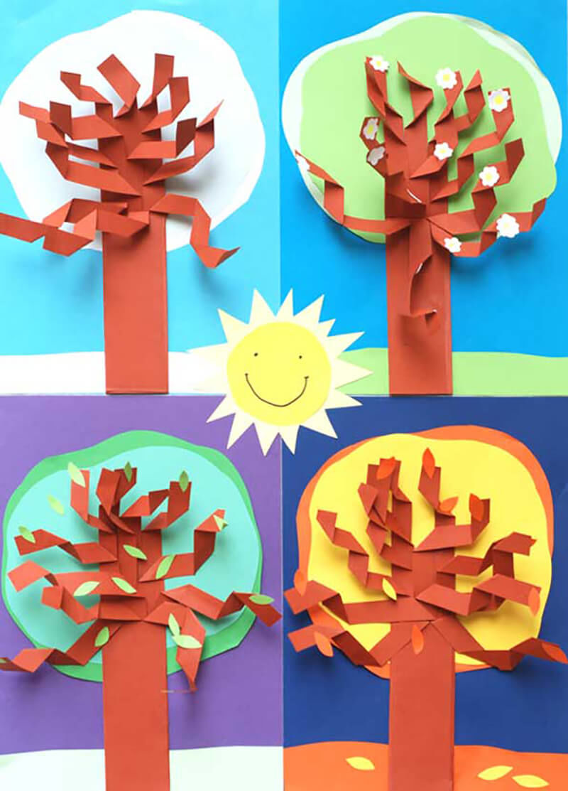 Аппликация осенний лес - 79 фото идей красивых осенних аппликаций для детей в школу и детский садик