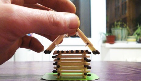 Как сделать домик из спичек своими руками - пошаговая инструкция