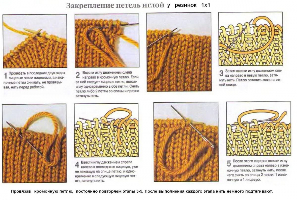 вязать английскую резинку на круговых спицах