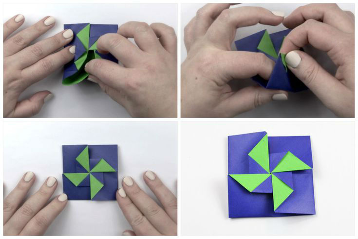 Пошаговая сборка оригами конверта