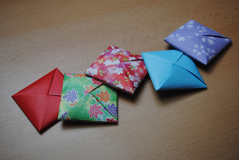 Готовые конверты-оригами «мэнко»