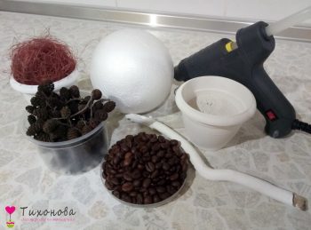Материалы для топиария из кофе