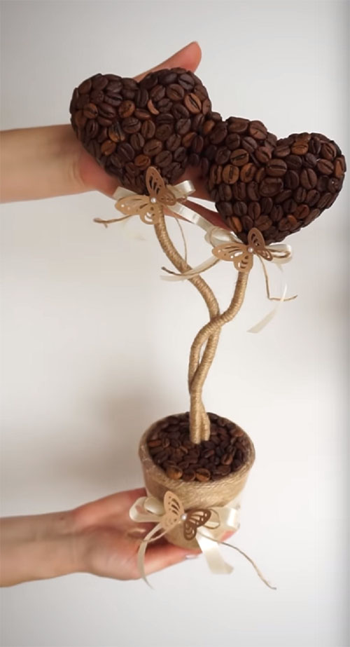  Как сделать кофейное дерево своими руками: 7 мастер-классов изготовления и декорирования топиария
