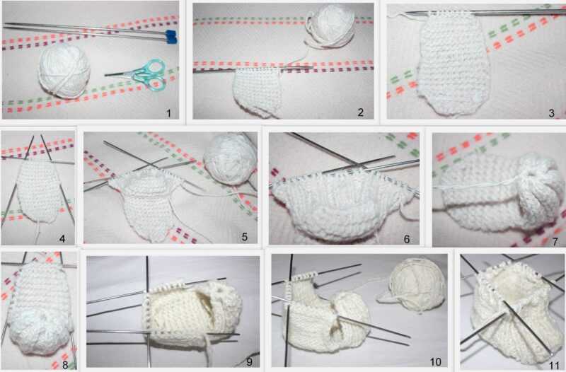 Вязание детских пинеток спицами для самых маленьких: схемы