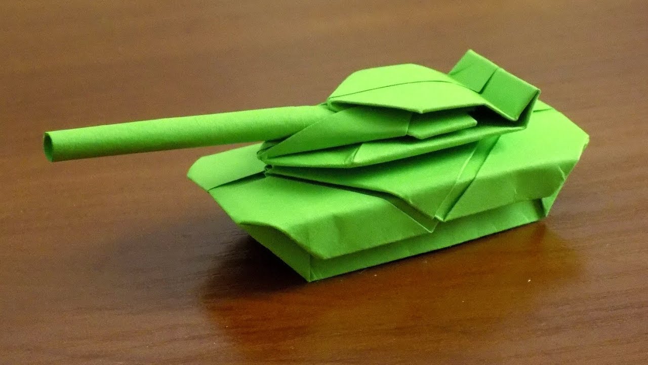 Как сделать простой танк из бумаги