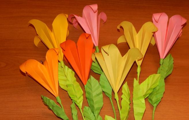 Цветы из бумаги — схемы и шаблоны для создания бумажных цветов этап 74