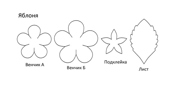 Цветы из бумаги своими руками: шаблоны (1)
