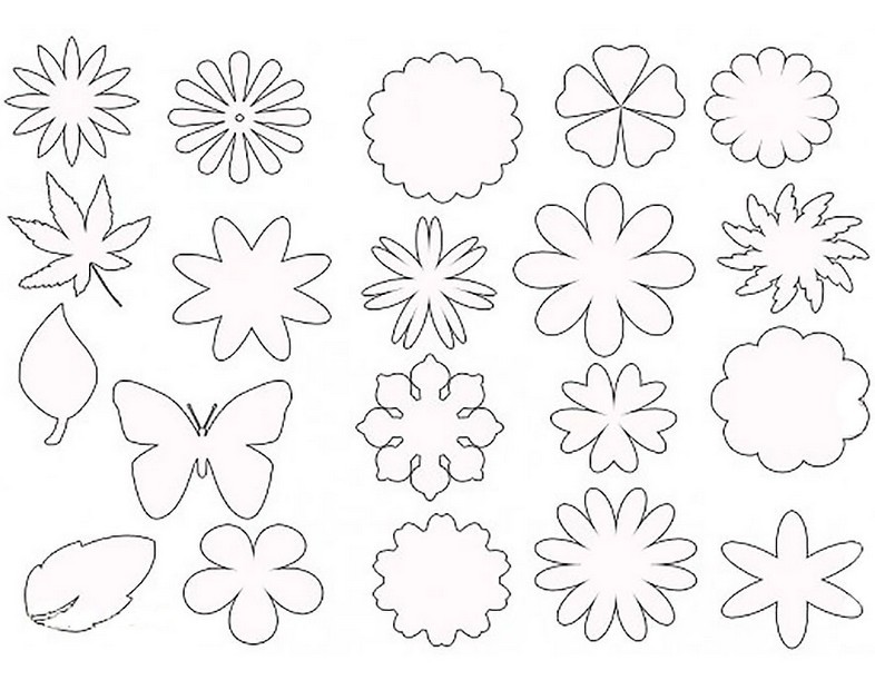 Цветы из бумаги своими руками: шаблоны (3)