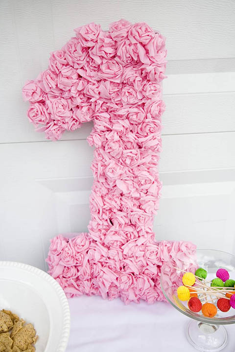 Как сделать цветок из салфетки своими руками поэтапно для цифры на День Рождения. Фото, видео