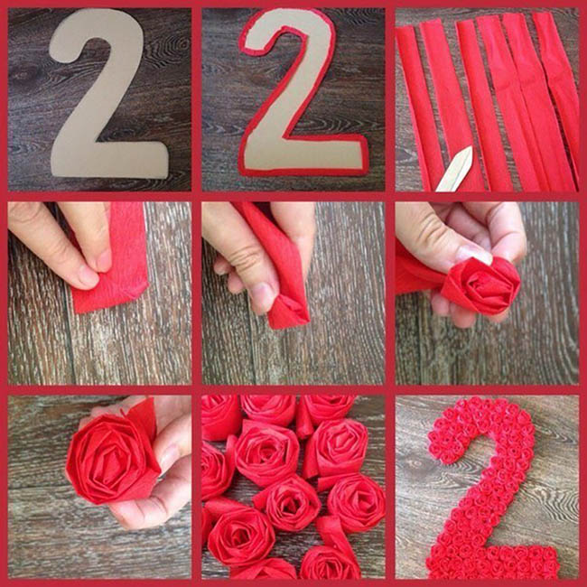 Как сделать цветок из салфетки своими руками поэтапно для цифры на День Рождения. Фото, видео