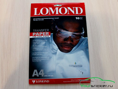 Термотрансферная бумага Lomond для белых тканей