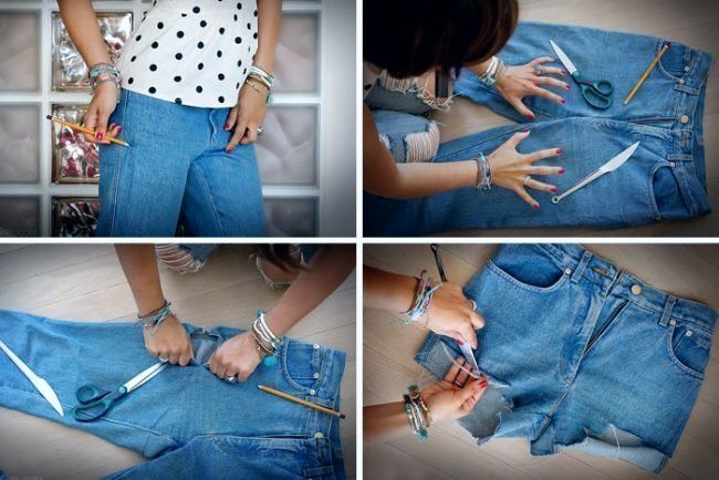 Три способа обрезать джинсы