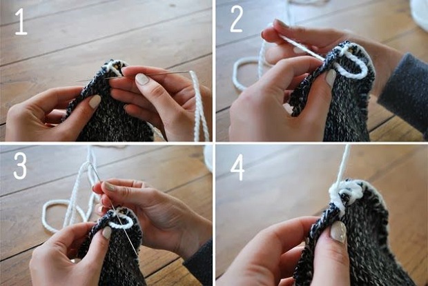 Как сшить тапочки из старого свитера