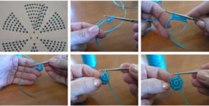 Мочалка крючком для начинающих. Пошаговая инструкция, фото, круглая, спиралька, с вытянутыми петлями