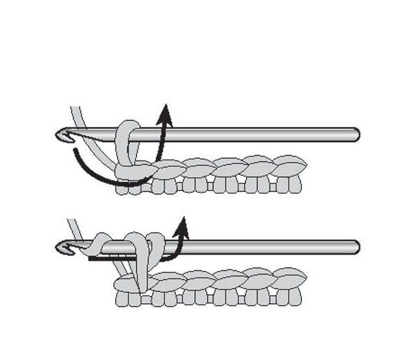 техника вязания крючком рачий шаг