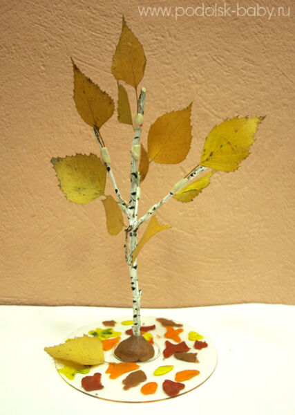 Осенние поделки из листьев своими руками (все новинки для детей детского сада и школы) этап 48