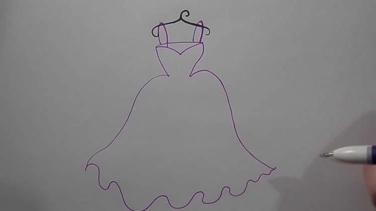 как нарисовать платья