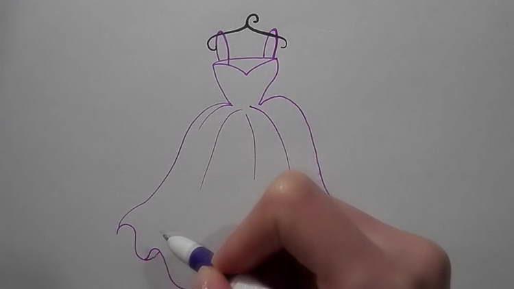 как рисовать платье
