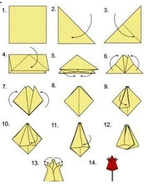 Оригами тюлоьпан