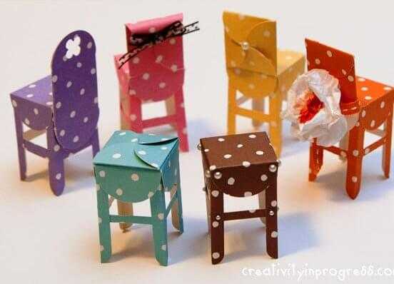 бумажные стулья для кукол