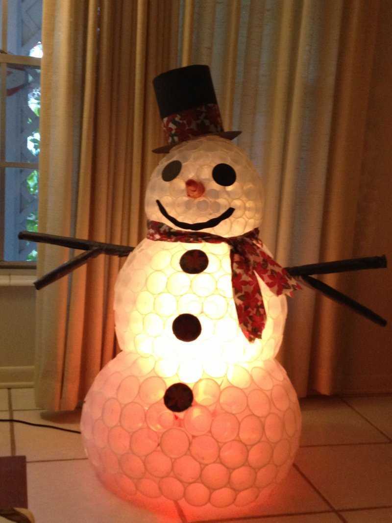 Поделка снеговик своими руками: фото лучших идей + пошаговая инструкция для начинабщих