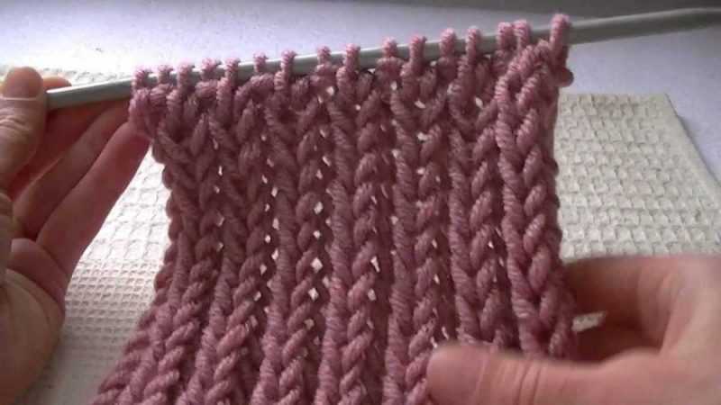 Резинка спицами - схема вязания резинок для начинающих