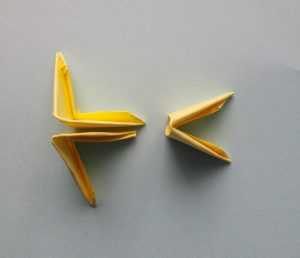 Петух оригами в модульной и классической сборках