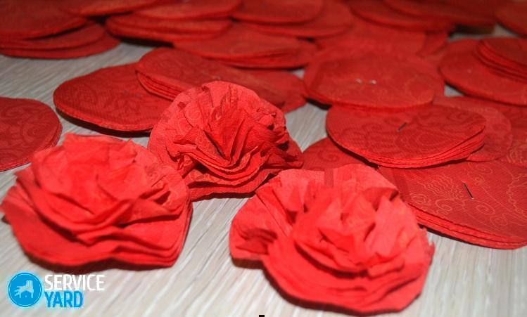 Как сделать розу из салфетки своими руками: фото, схема, видео