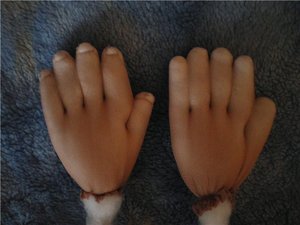 Изготовление рук капроновой куклы