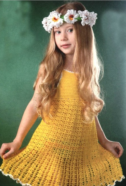 Платье для девочки крючком на 1, 2, 3 года. Схемы и описание, пошаговая инструкция для начинающих, фото и видео уроки