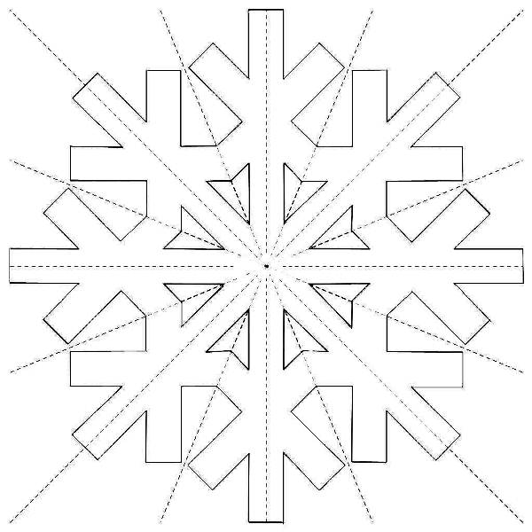 Снежинки из бумаги: шаблоны для вырезания + схемы. Скачивай и распечатывай! этап 42